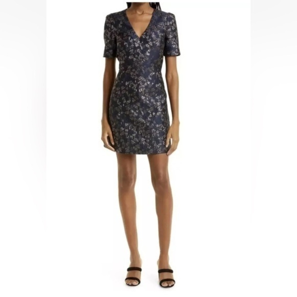 Elegant Navy Floral Dress